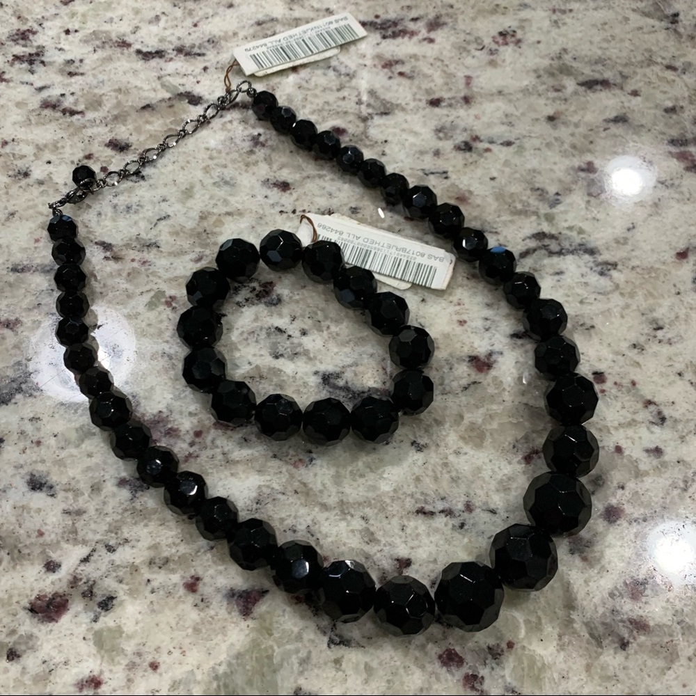 NWT Black necklace/bracelet set from Macy’s